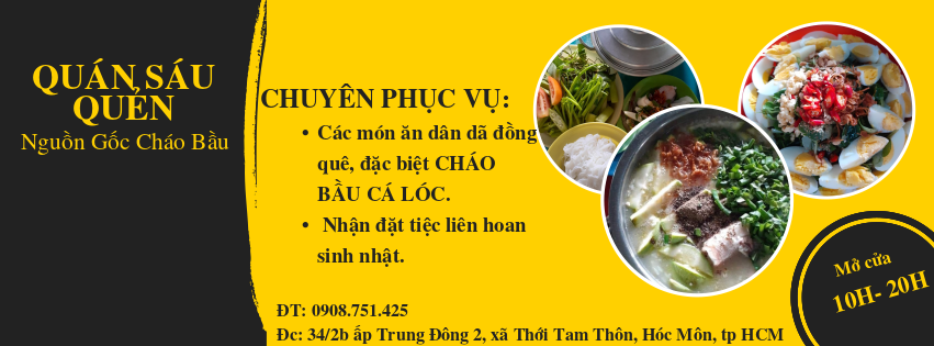 Cháo bầu Sáu Quẻn - quán cháo bầu đầu tiên ở Hóc Môn